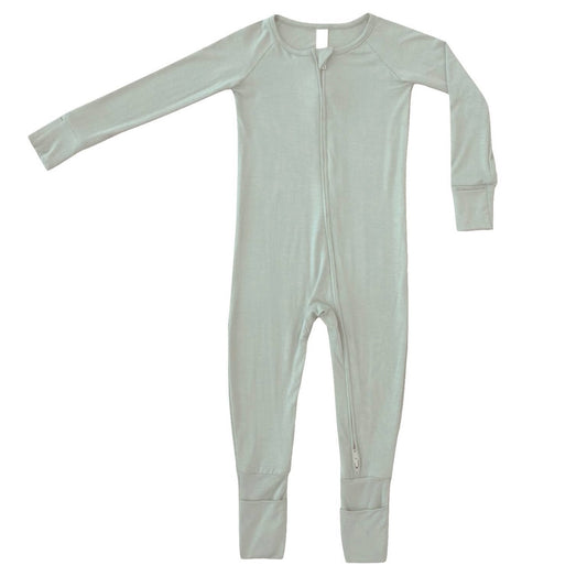 Organic Bamboo Viscose Zipper Romper- Sage