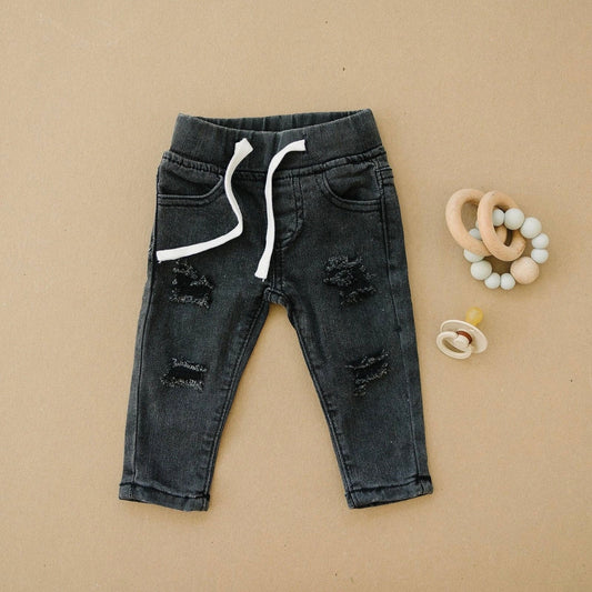 Black Distressed Jeans