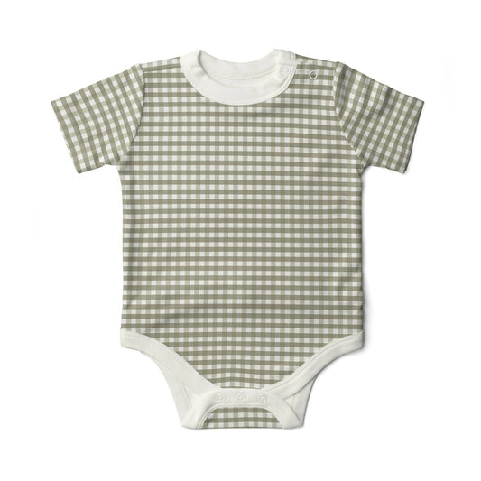 Viscose from Bamboo Organic S/S Bodysuit - Gingham