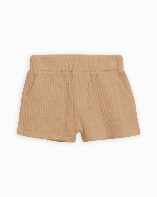 Ashby Muslin Shorts- Tan