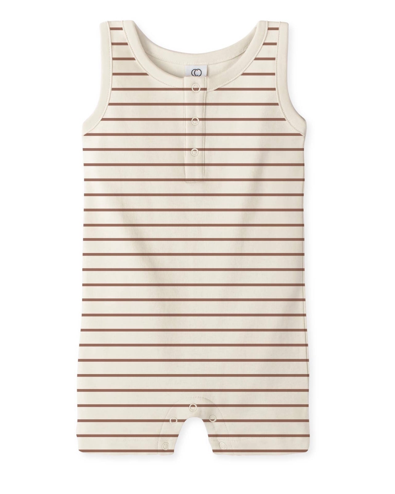 Nile Romper - Griff Stripe/Cedar